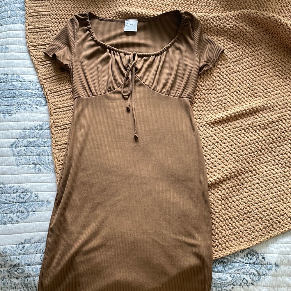 Brown Mini-Dress, Size Small(can fit Medium)